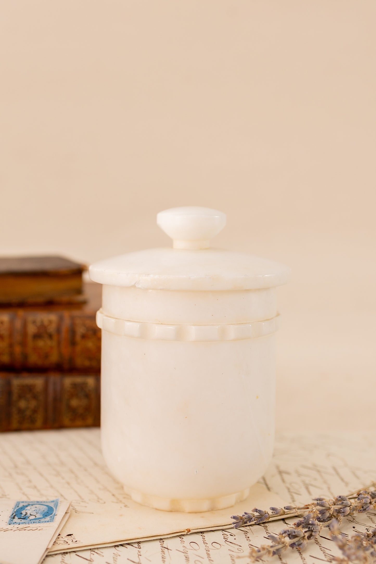 Alabaster Vanity Set with Tray