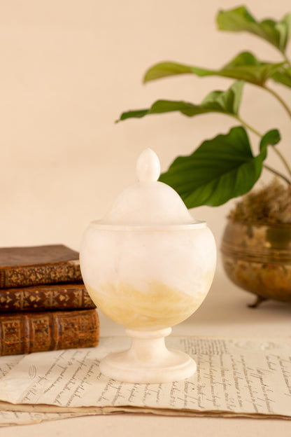 Alabaster Lidded Dish