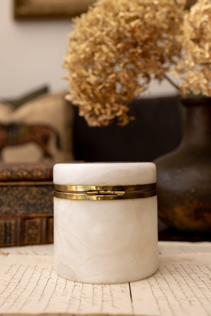 Round Alabaster Box