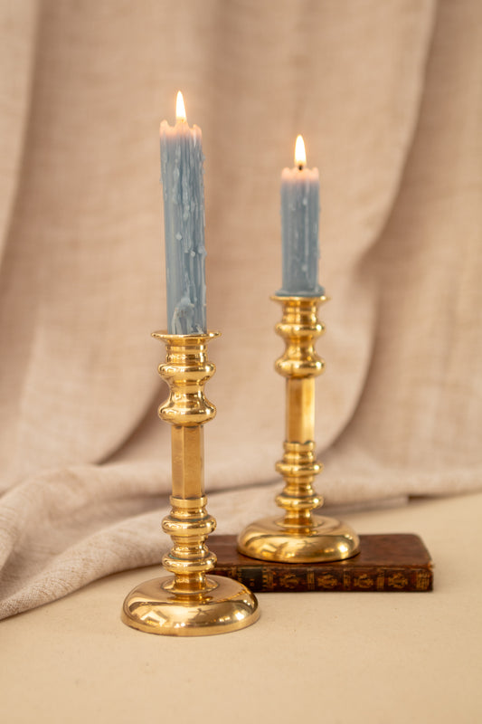 Pair of Solid Brass Candlesticks