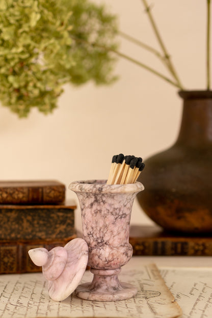 Pink & Purple Alabaster Lidded Jar
