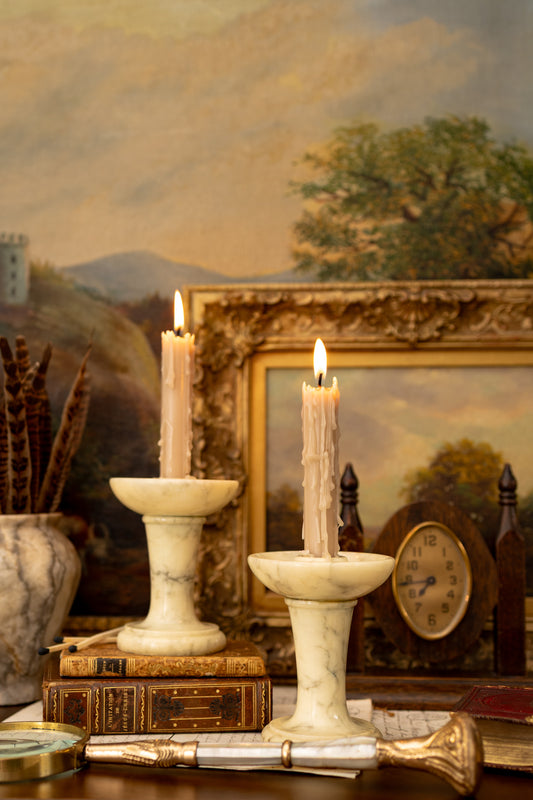 Pair of Alabaster Candlesticks