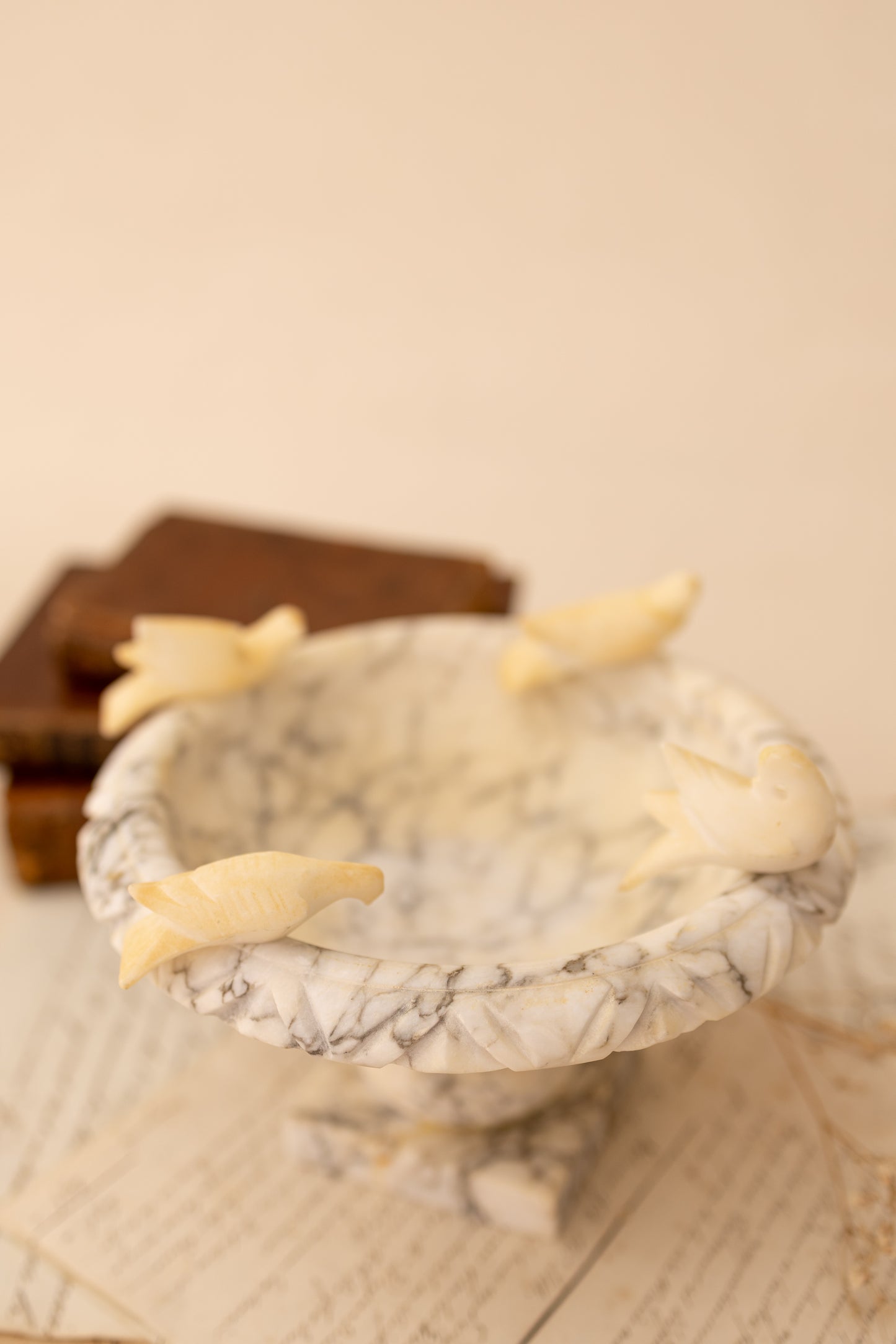 Alabaster Bird Bath
