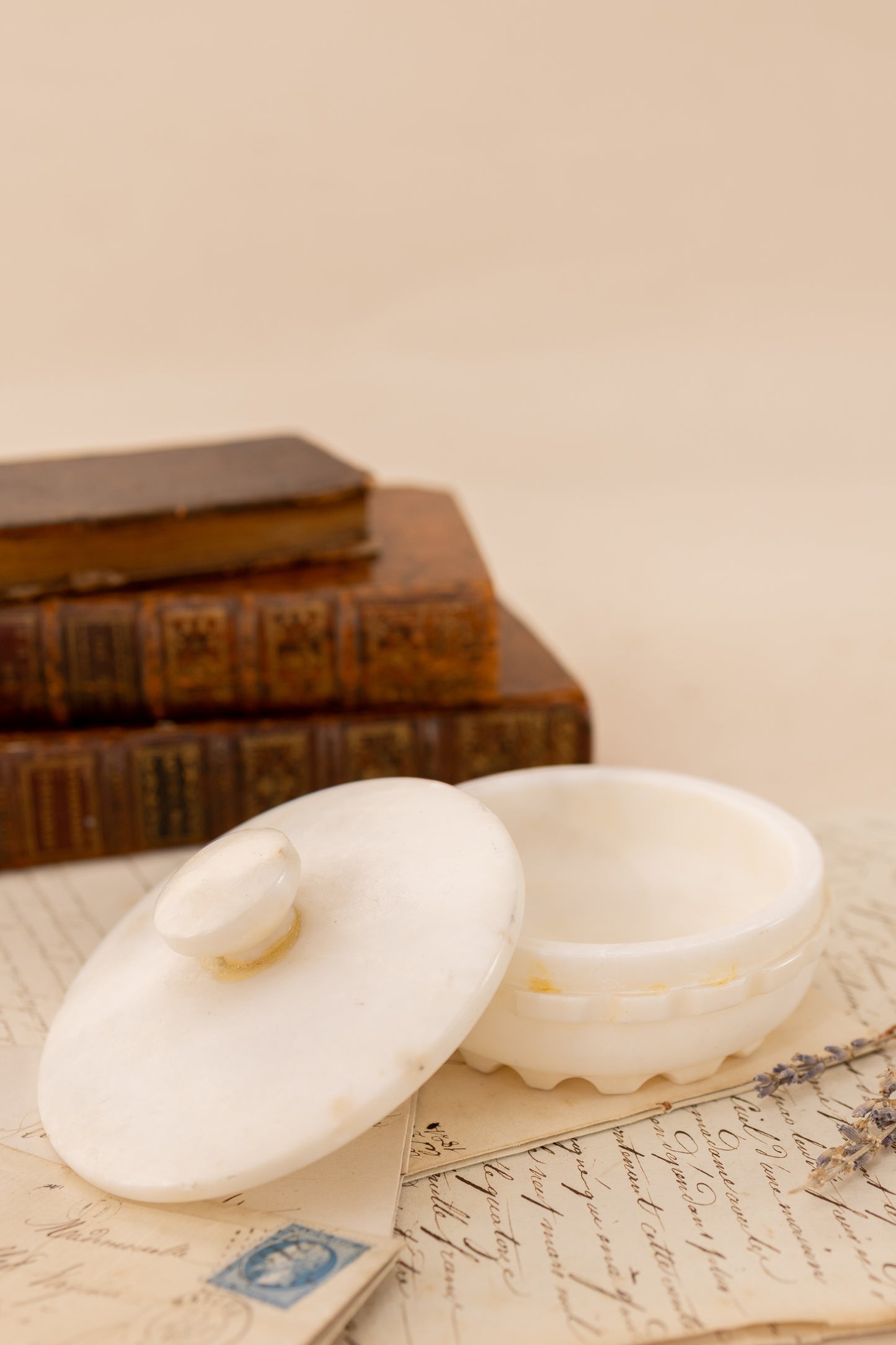 Alabaster Vanity Set with Tray