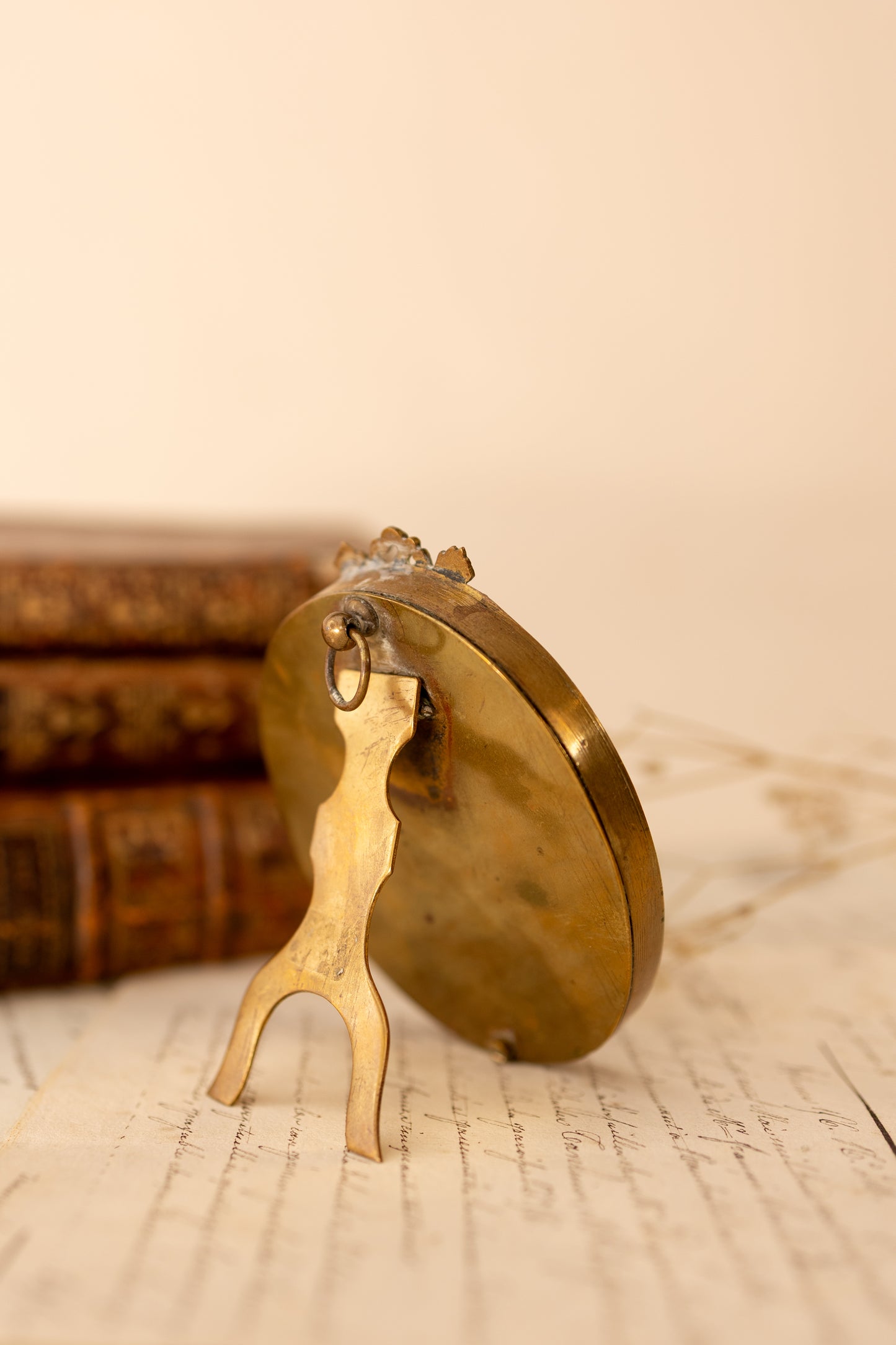 French Brass Oval Picture Frame