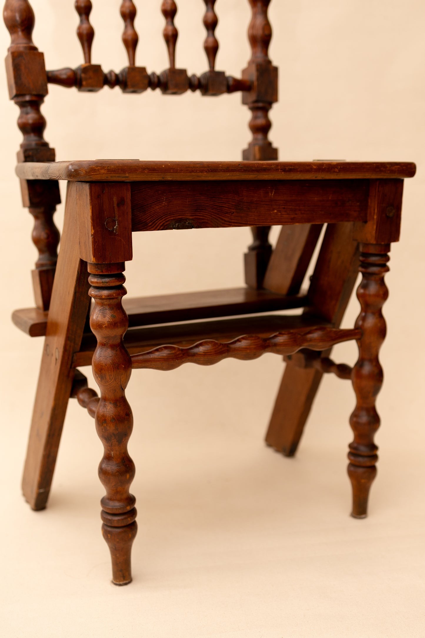 Antique Metamorphic Library Chair