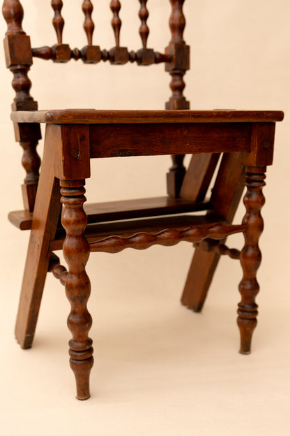 Antique Metamorphic Library Chair
