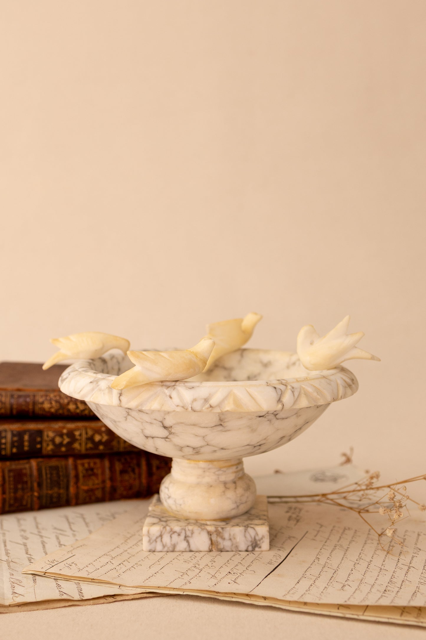 Alabaster Bird Bath