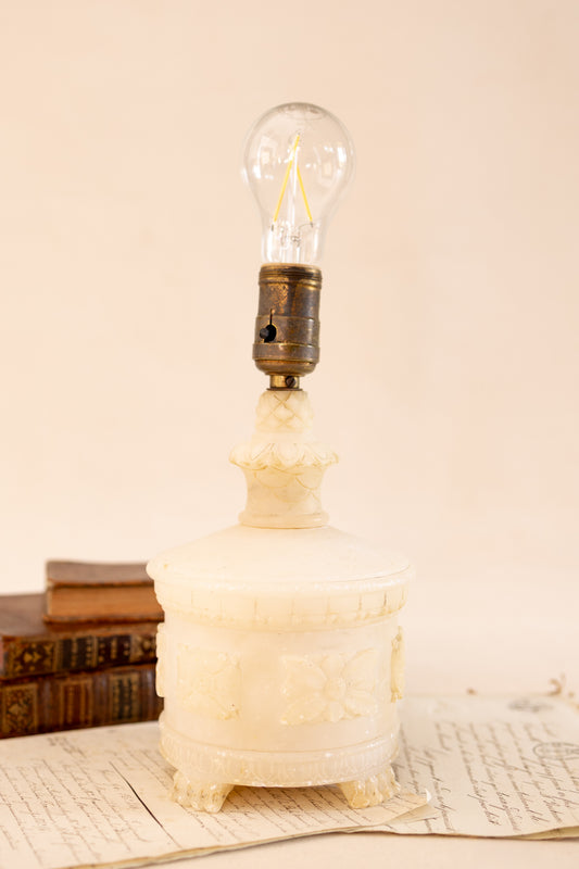 Footed Alabaster Lamp