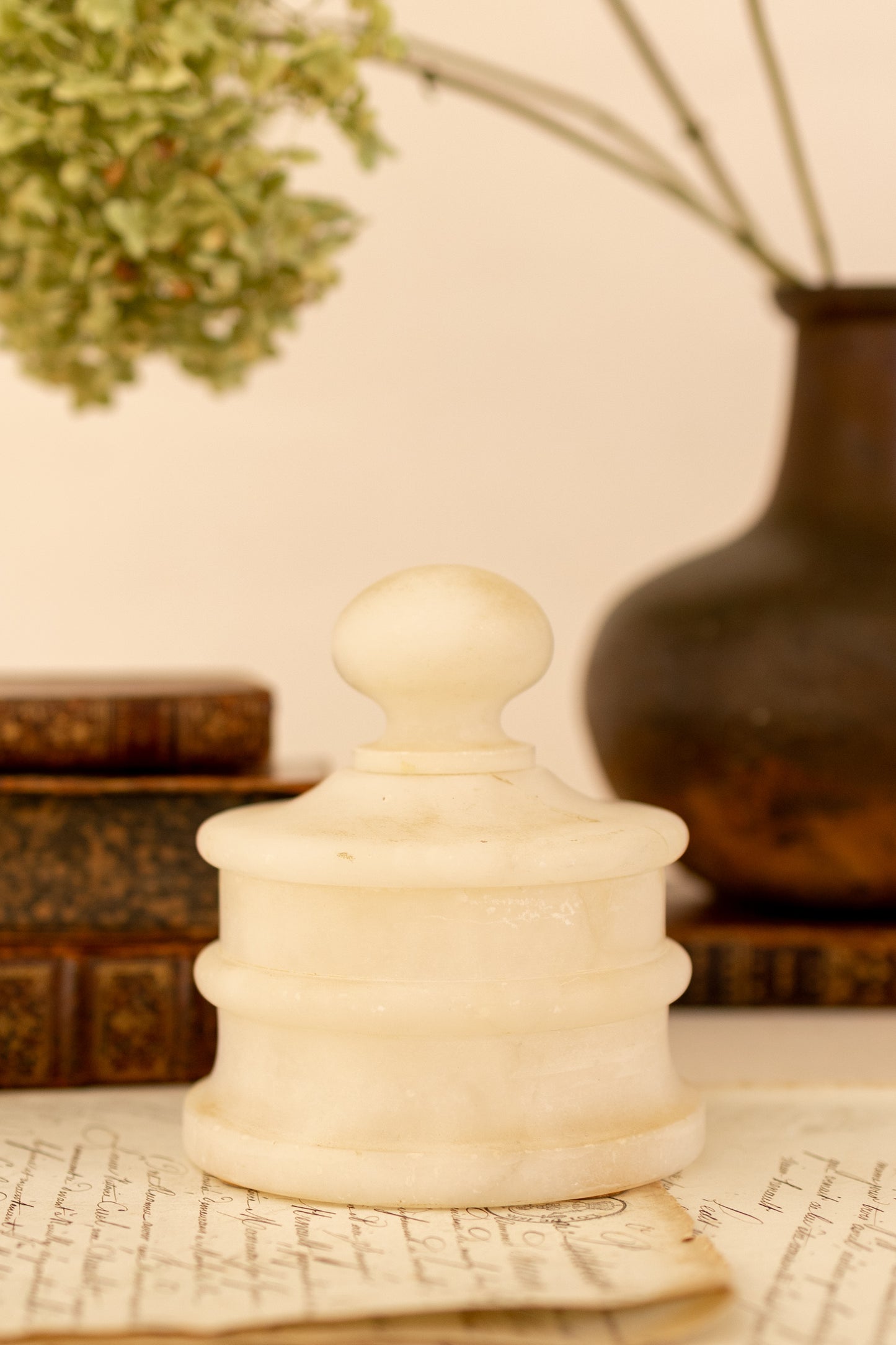 Alabaster Lidded Jar