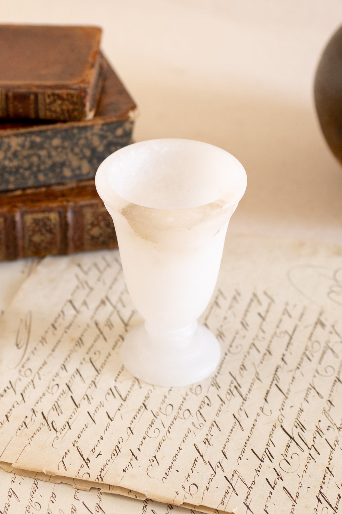 Alabaster Matchstick Holder