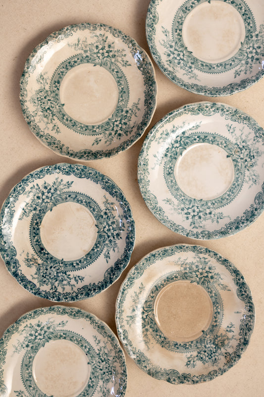 Antique Plymouth Semi-Porcelain Saucers