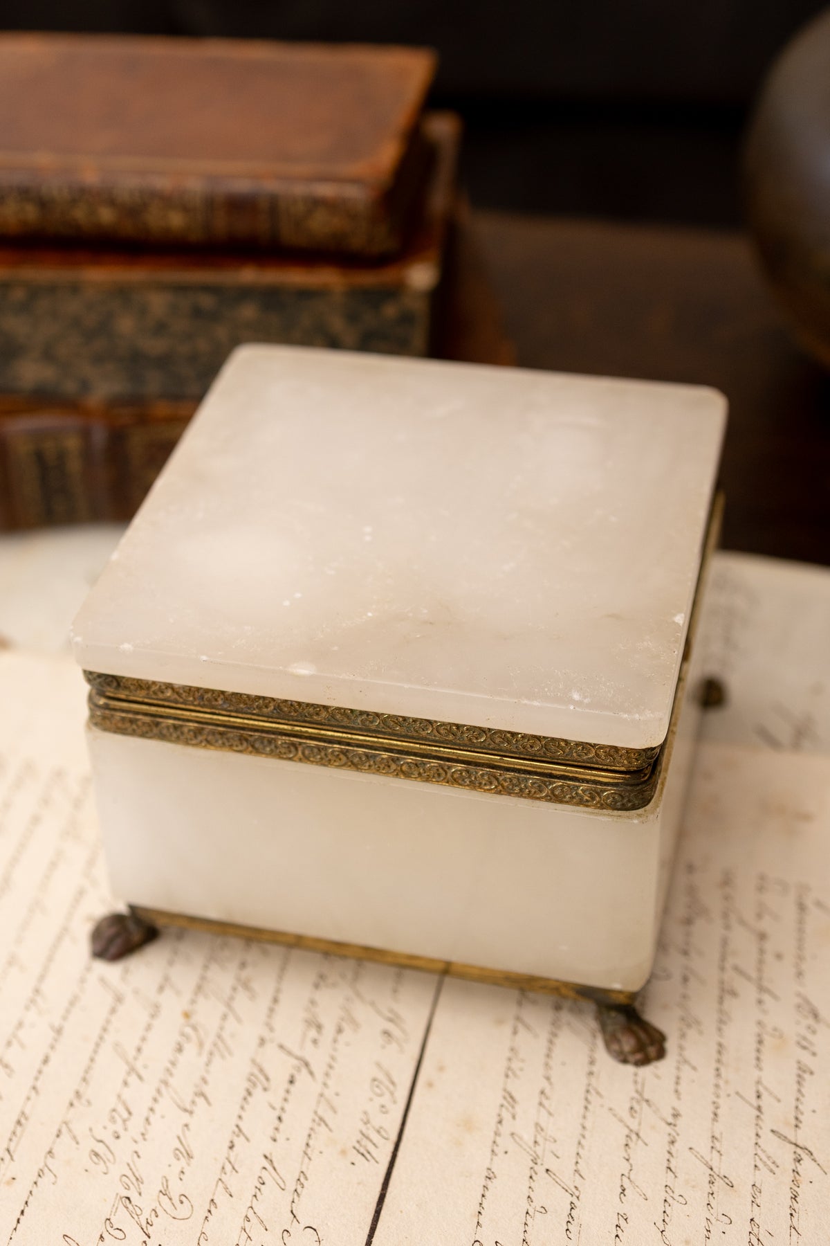 Square Alabaster Box