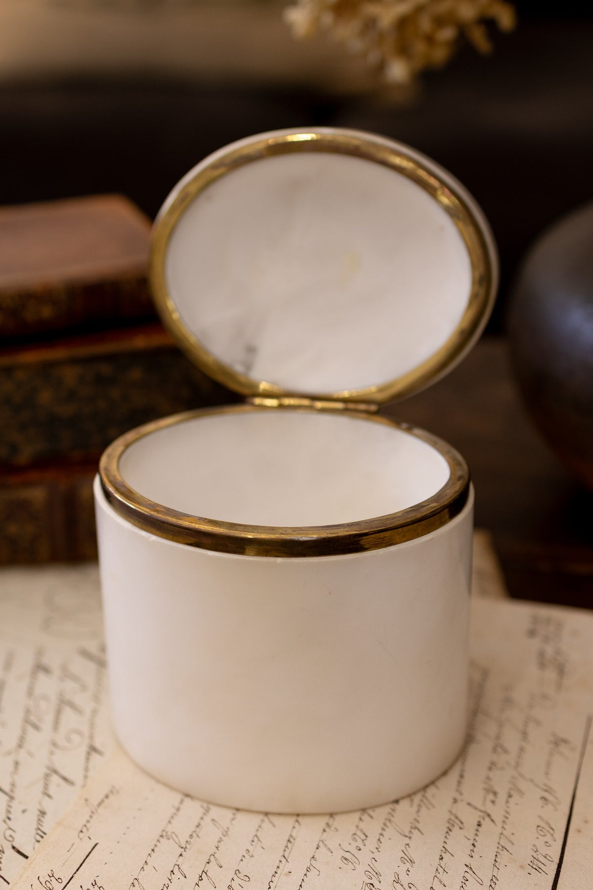 Oval Alabaster Casket
