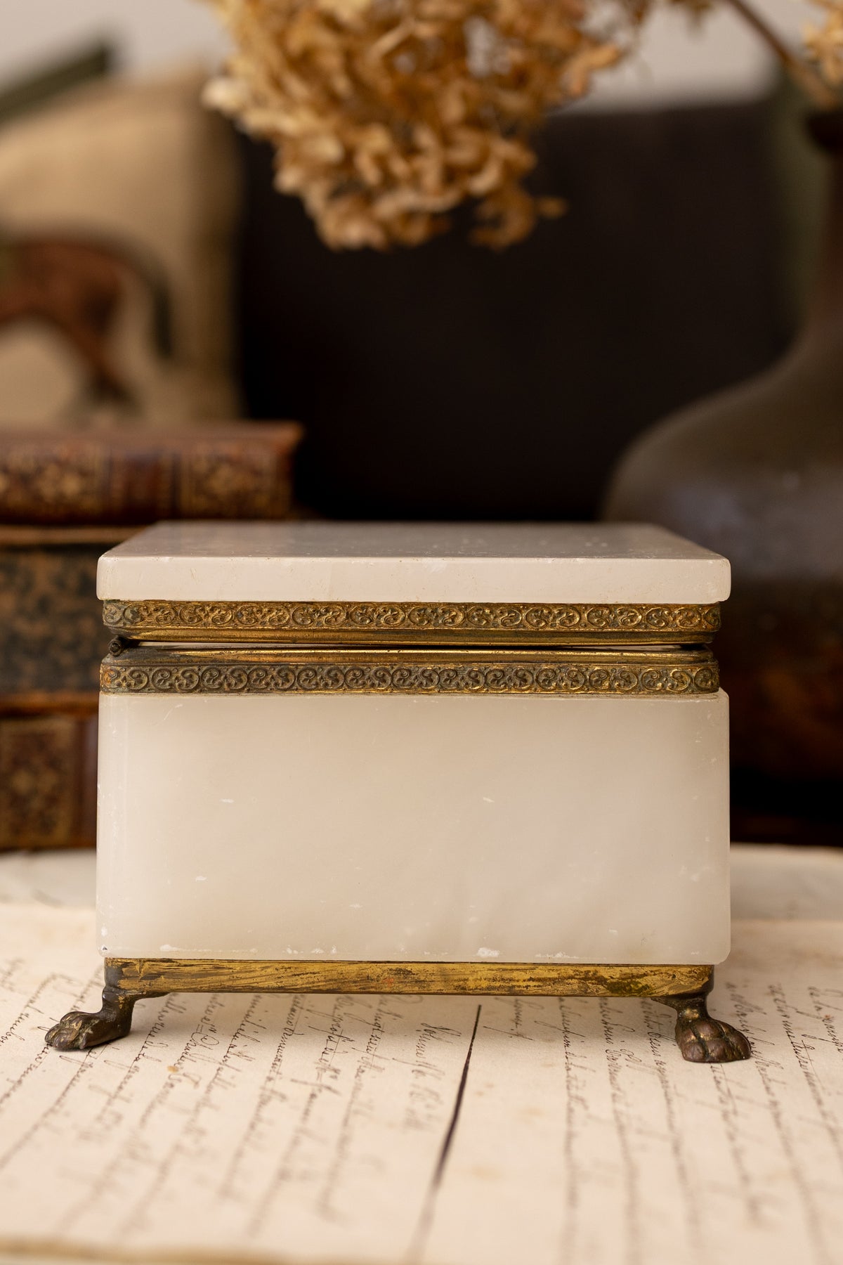 Square Alabaster Box