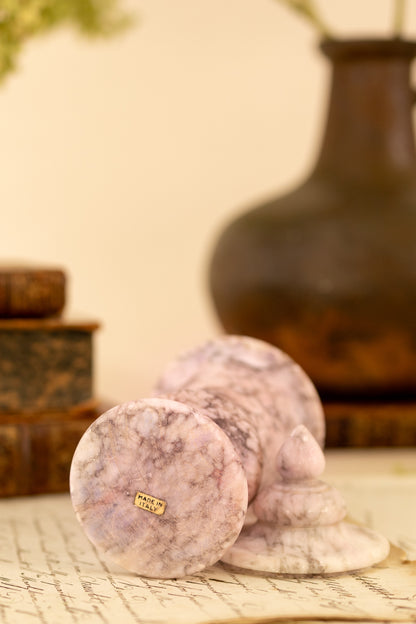 Pink & Purple Alabaster Lidded Jar