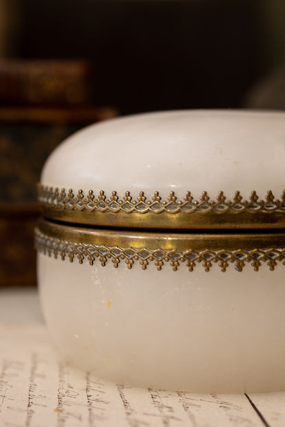 Round Alabaster Box