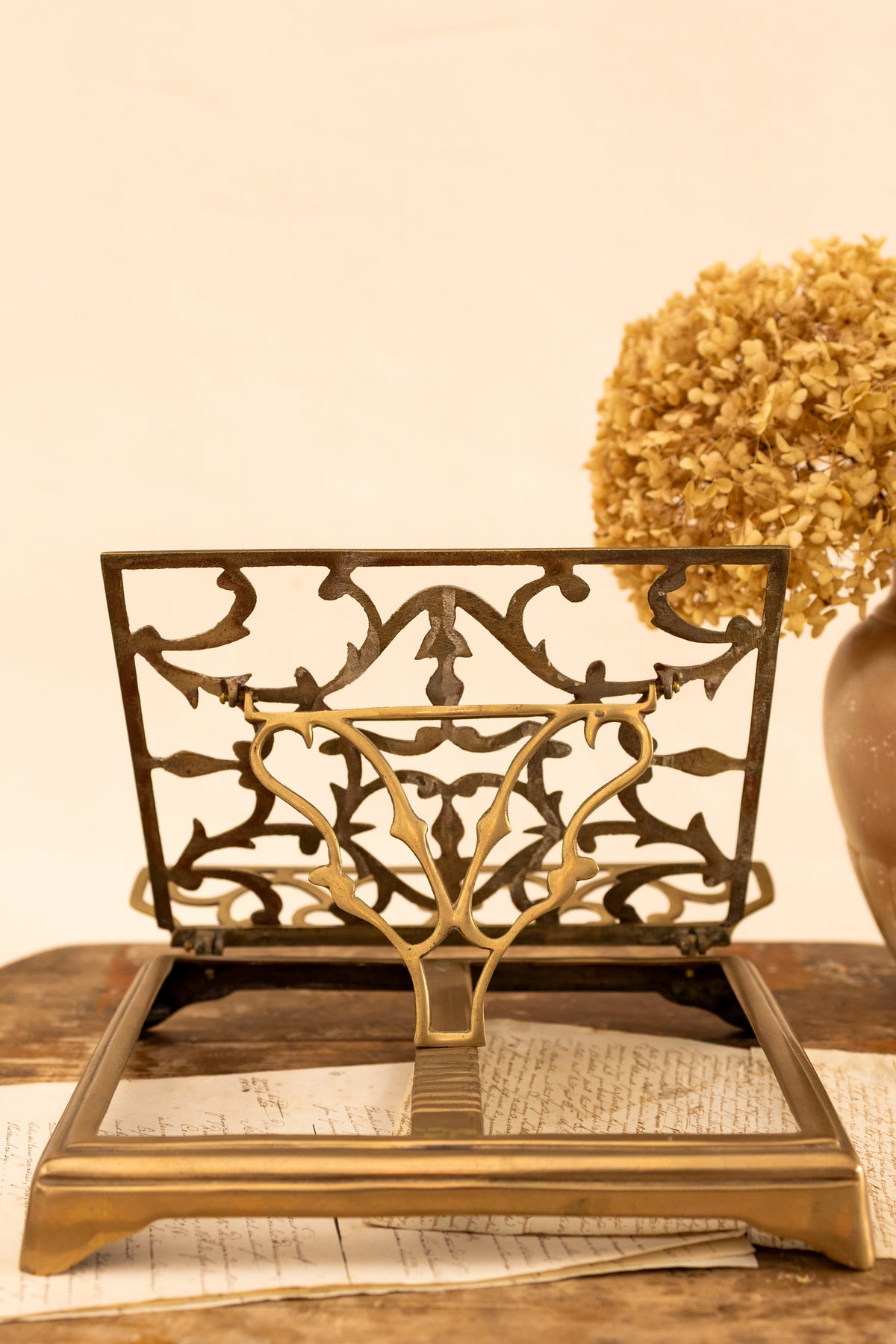 Brass Adjustable Book Stand