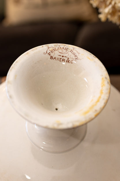 Antique Brown Transferware Ironstone Cake Stand | Baker & Co.