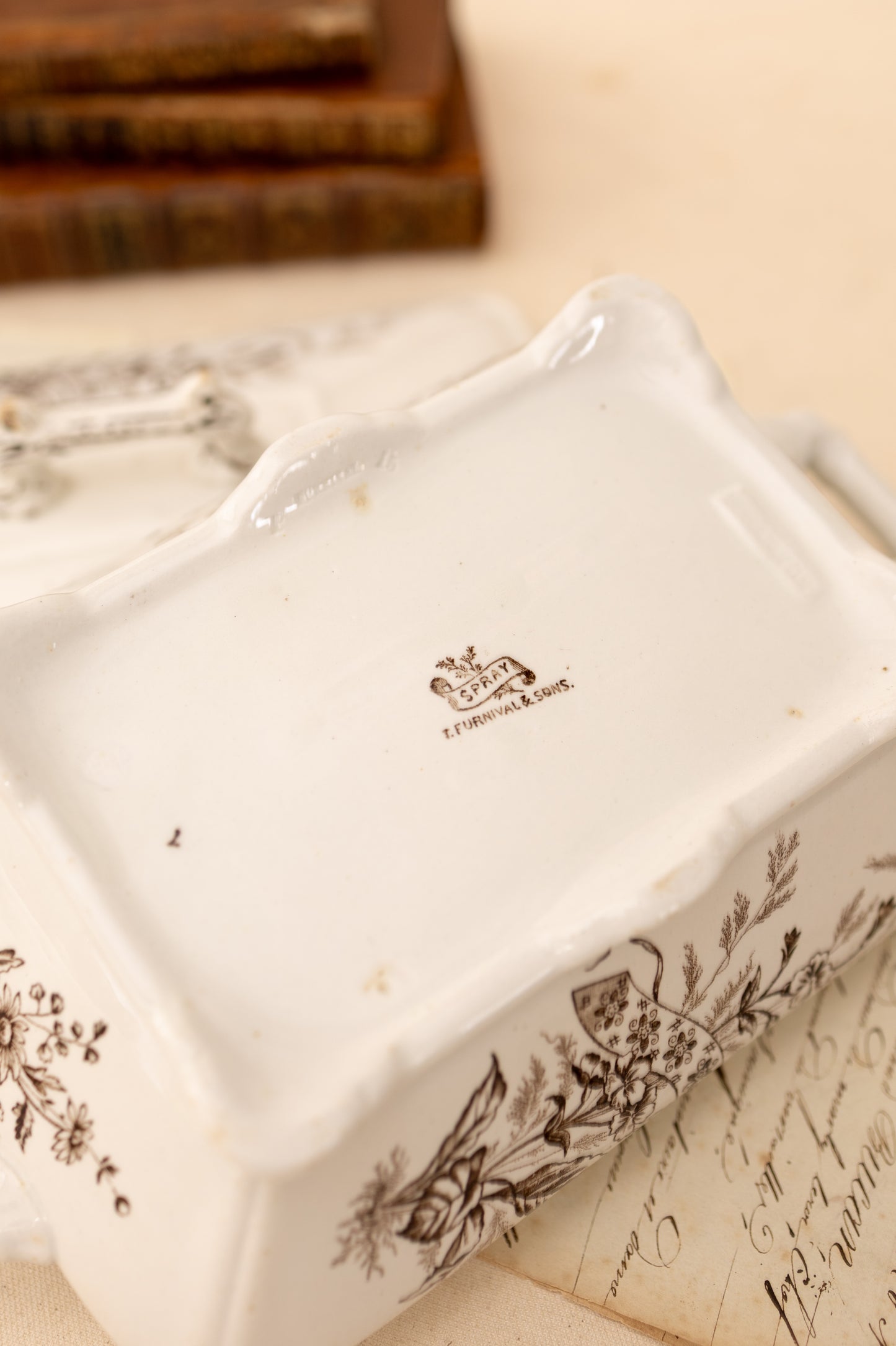 Antique T. Furnival & Sons Covered Tureen Circa 1871-1890