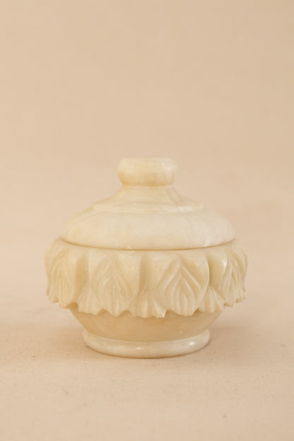 Lidded Alabaster Dish