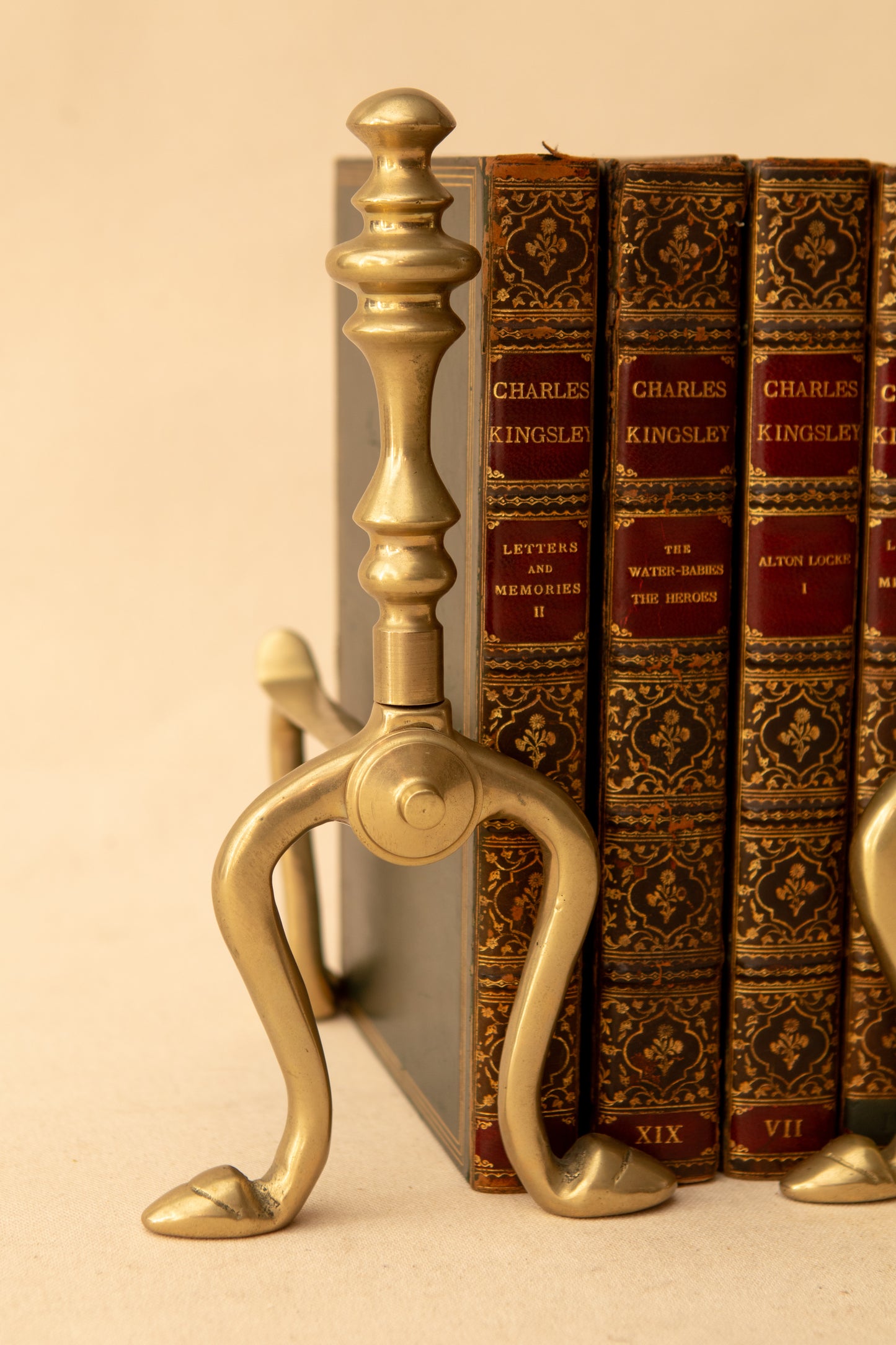 Pair of Small Brass Andirons