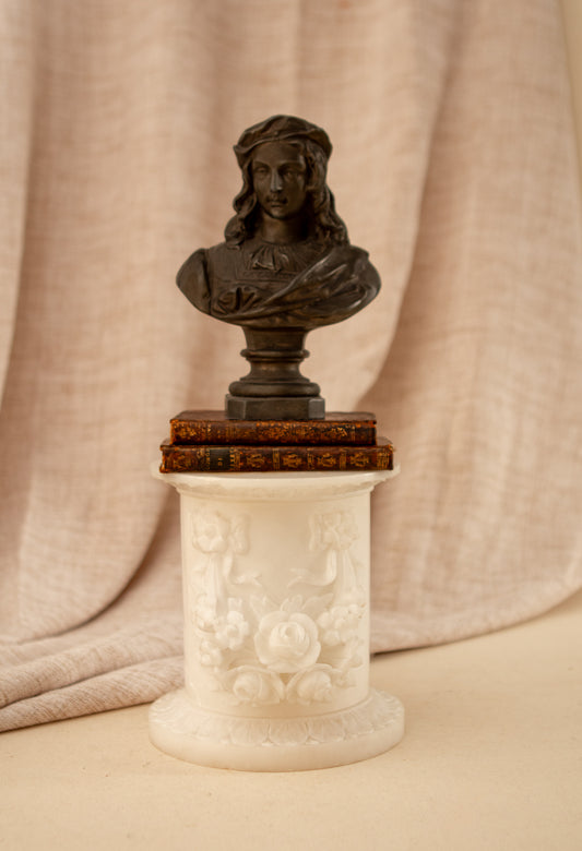 Carved Alabaster Pedestal