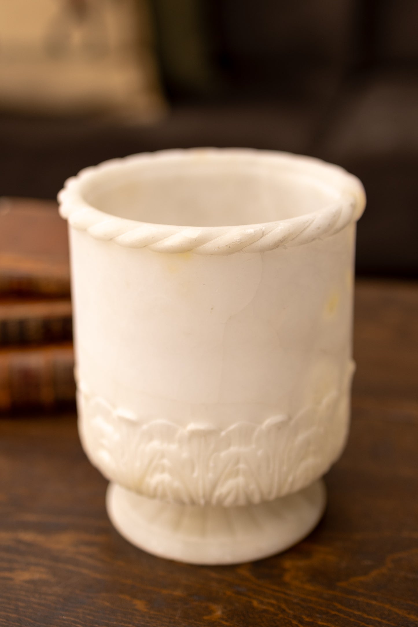 Carved Alabaster Vase