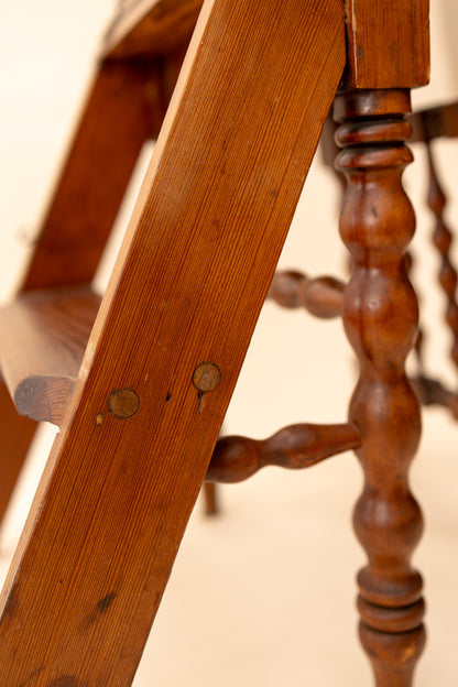 Antique Metamorphic Library Chair