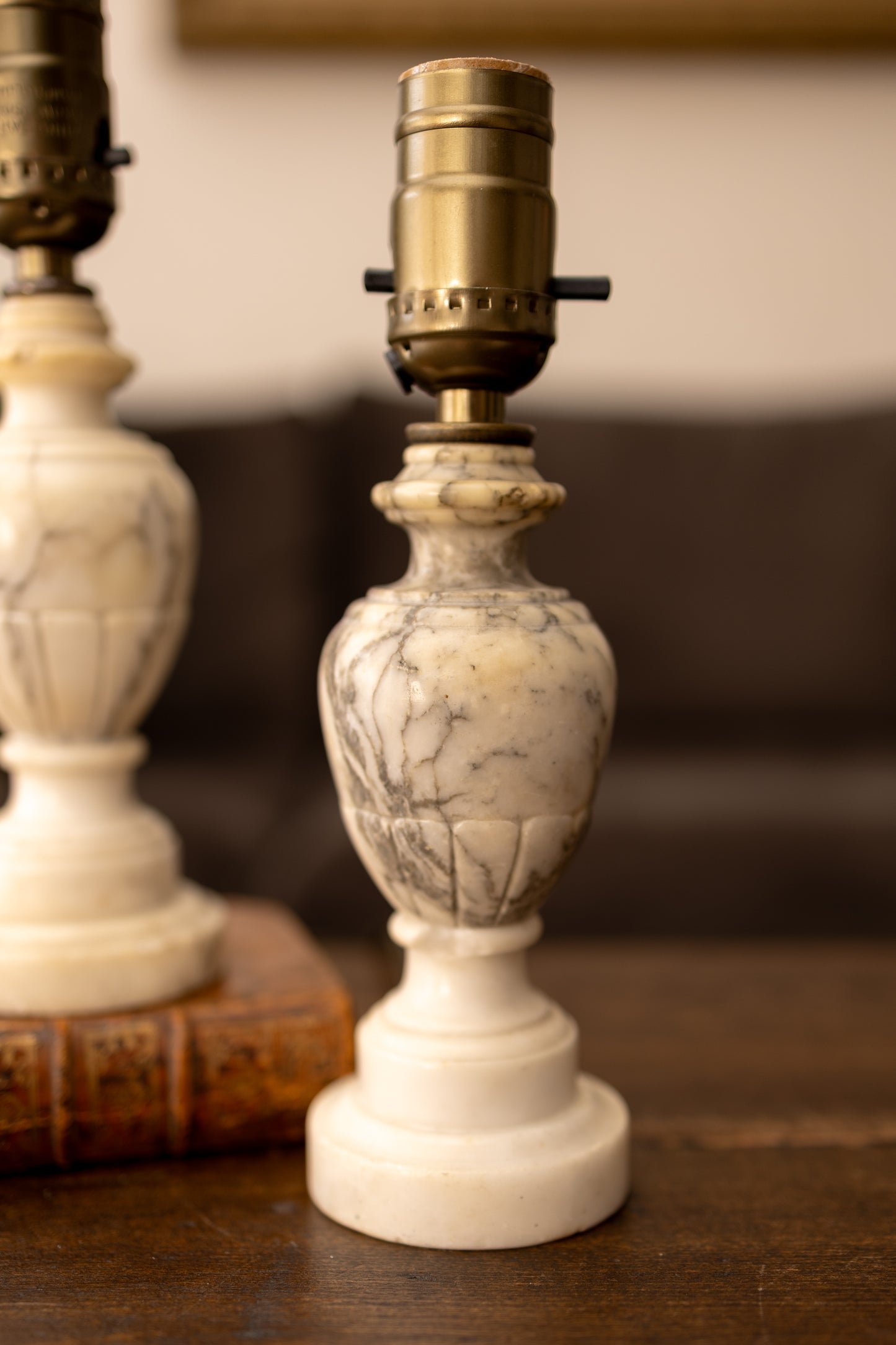 Pair of Mini Alabaster Lamps