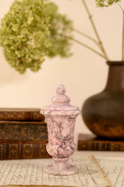 Pink & Purple Alabaster Lidded Jar