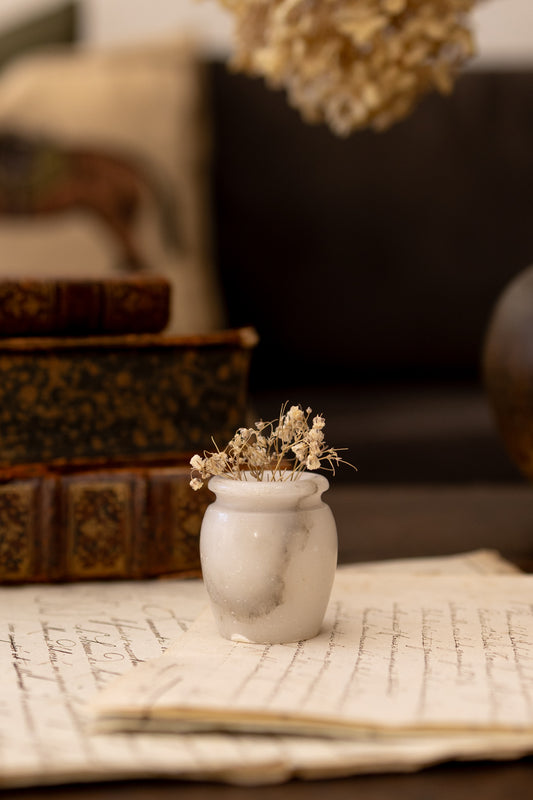 Mini Alabaster Bud Vase