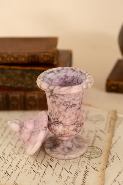 Pink & Purple Alabaster Lidded Jar