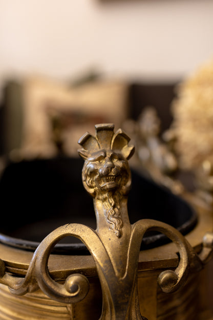 Antique French Gilt Brass Jardinière