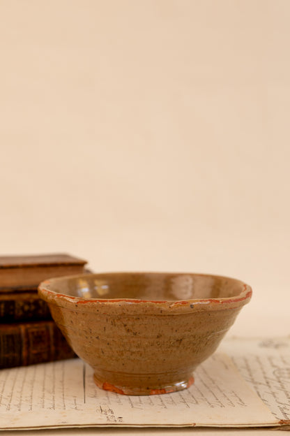 Green Glaze Studio Pottery Bowl