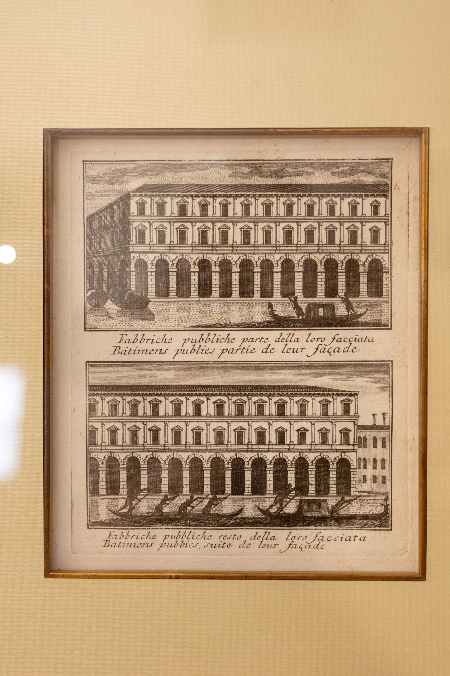 Set of Six Framed Venetian Architectural Engravings