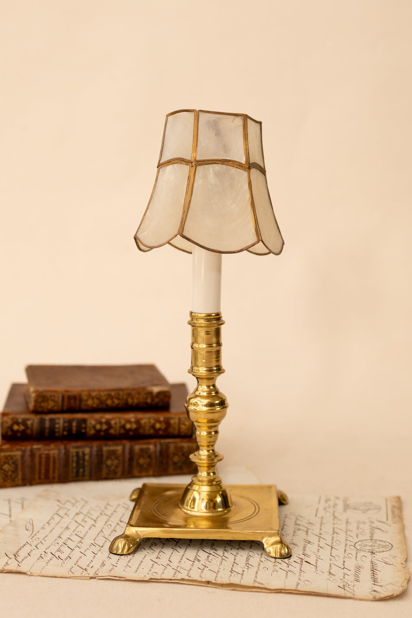 Brass Candlestick Lamp