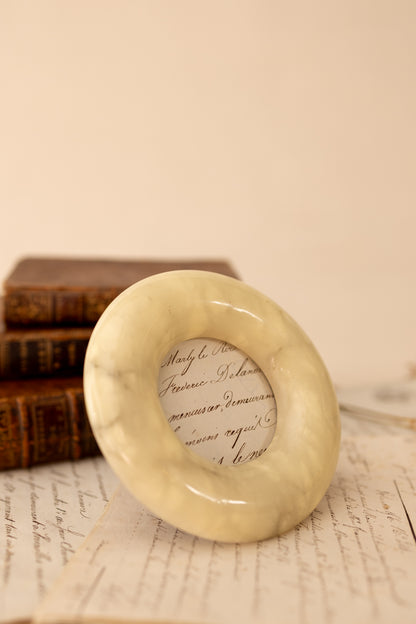 Round Alabaster Picture Frame