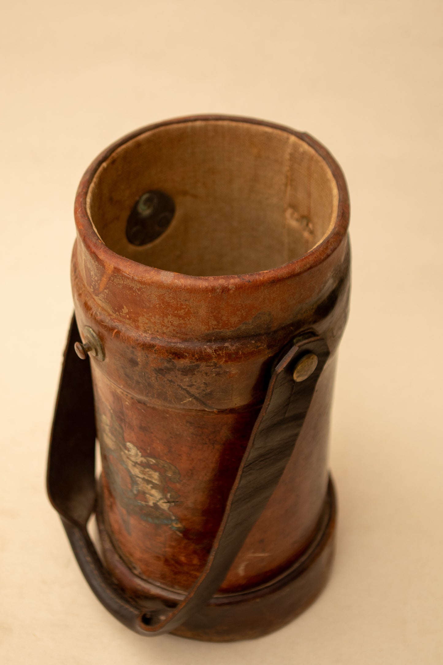 Leather Wrapped British Military Cordite Carrier