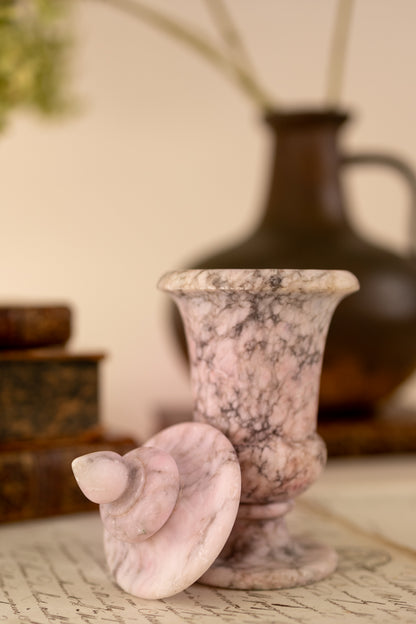 Pink & Purple Alabaster Lidded Jar
