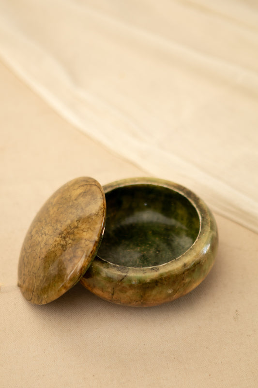 Green Alabaster Trinket Box