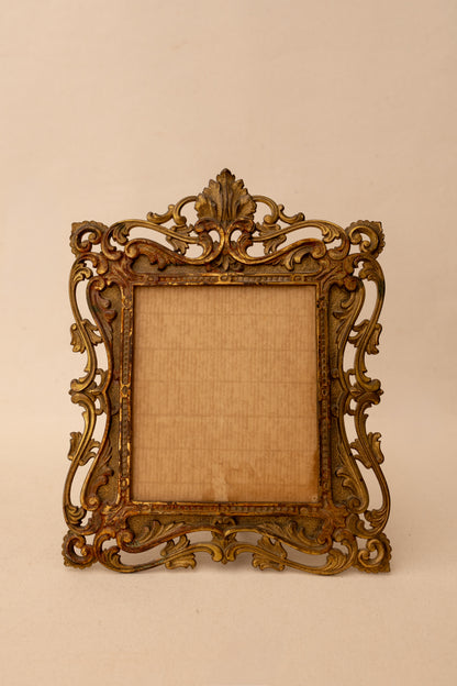 Ornate Cast Brass Picture Frame