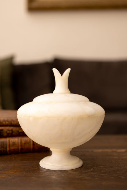 Lidded Alabaster Dish