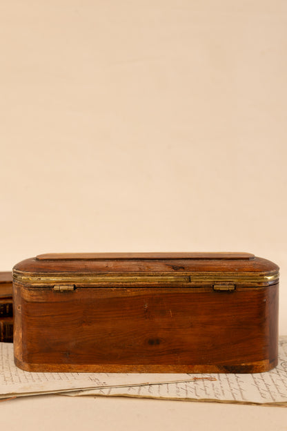 Antique Pencil Box W/ Working Key