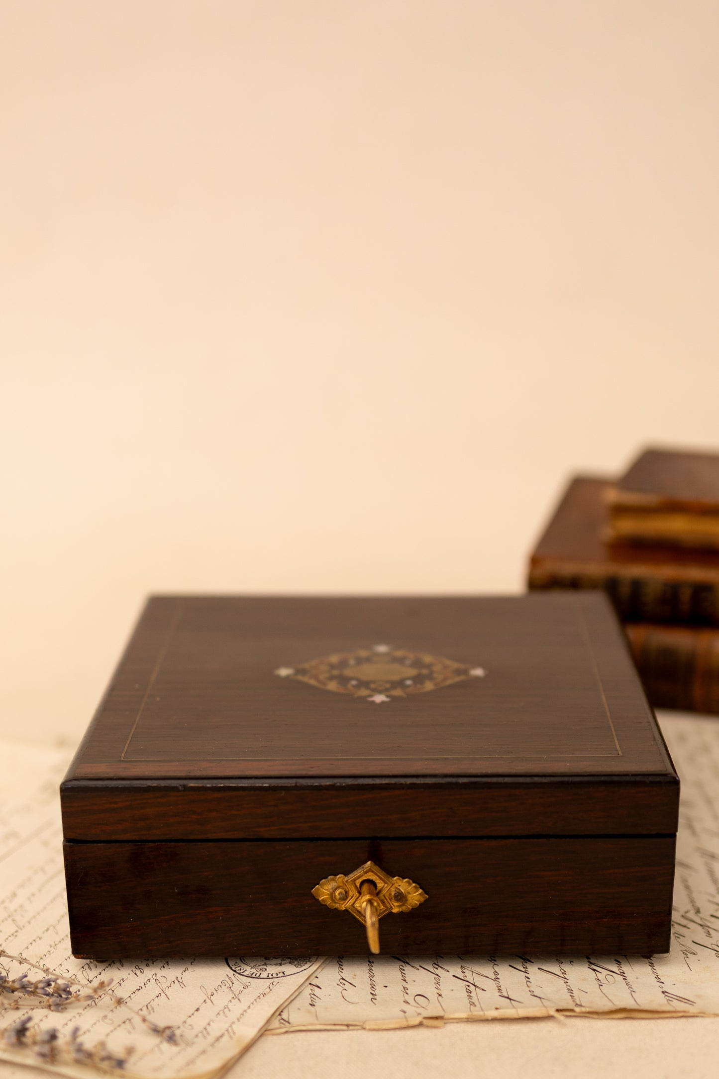 Napoleon III Inlaid Box with Working Key