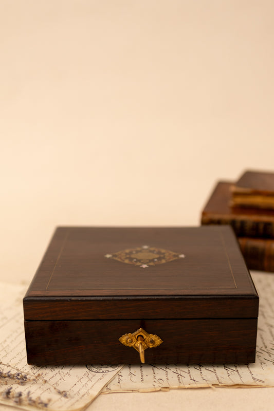 Napoleon III Inlaid Box with Working Key