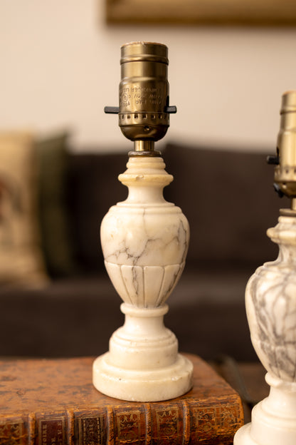 Pair of Mini Alabaster Lamps