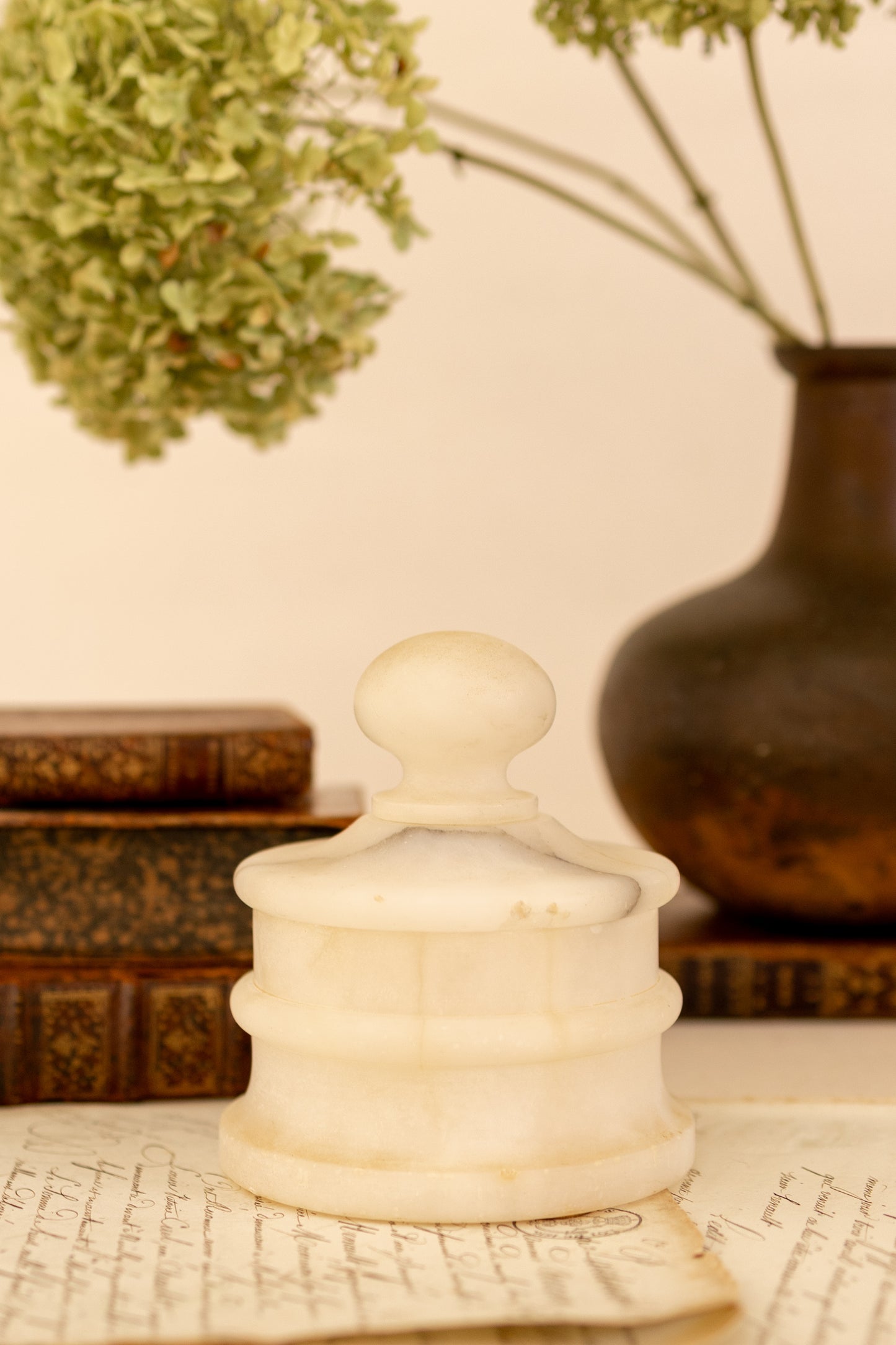 Alabaster Lidded Jar