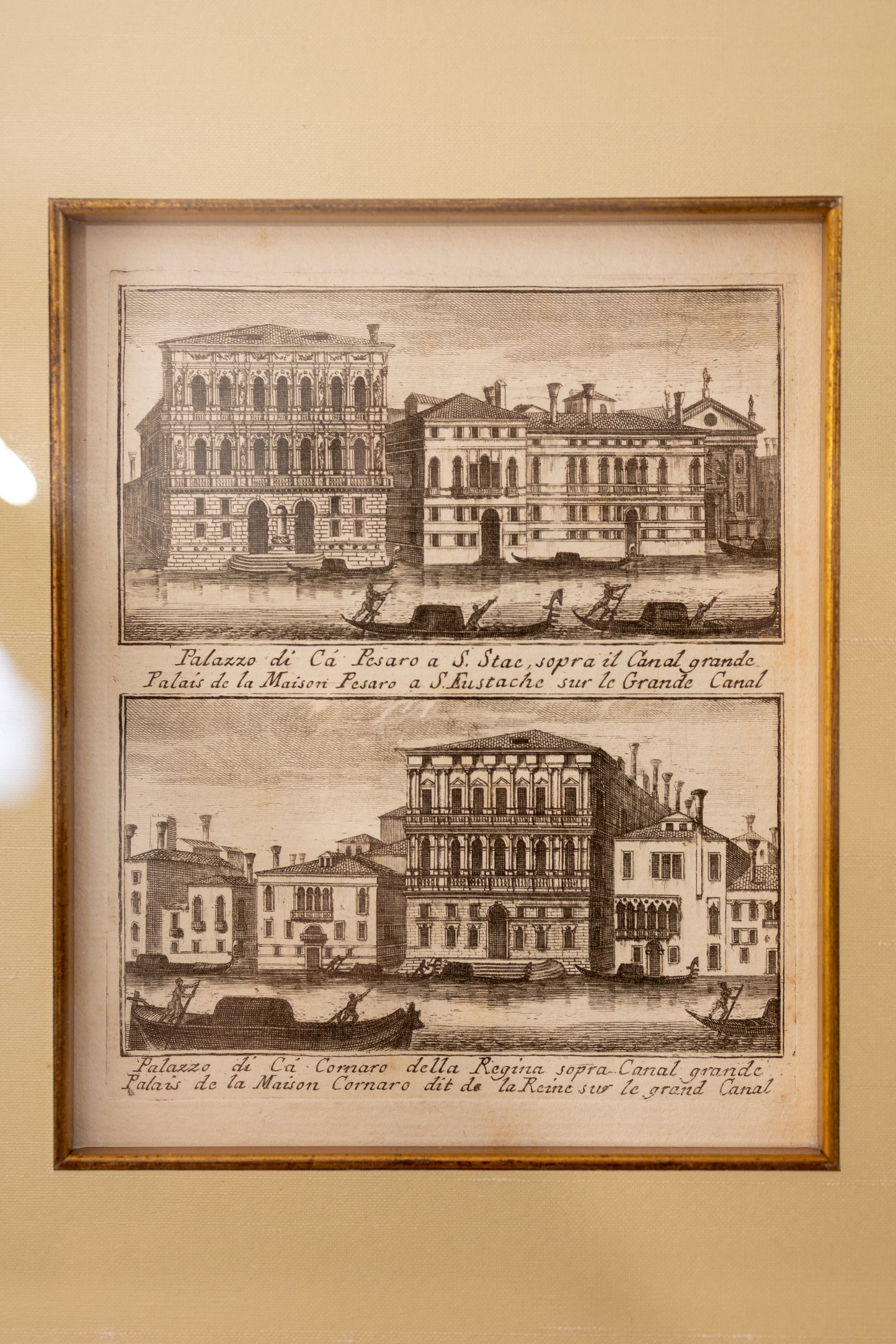 Set of Six Framed Venetian Architectural Engravings