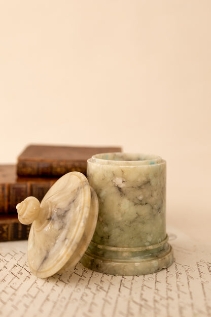 Alabaster Lidded Canister